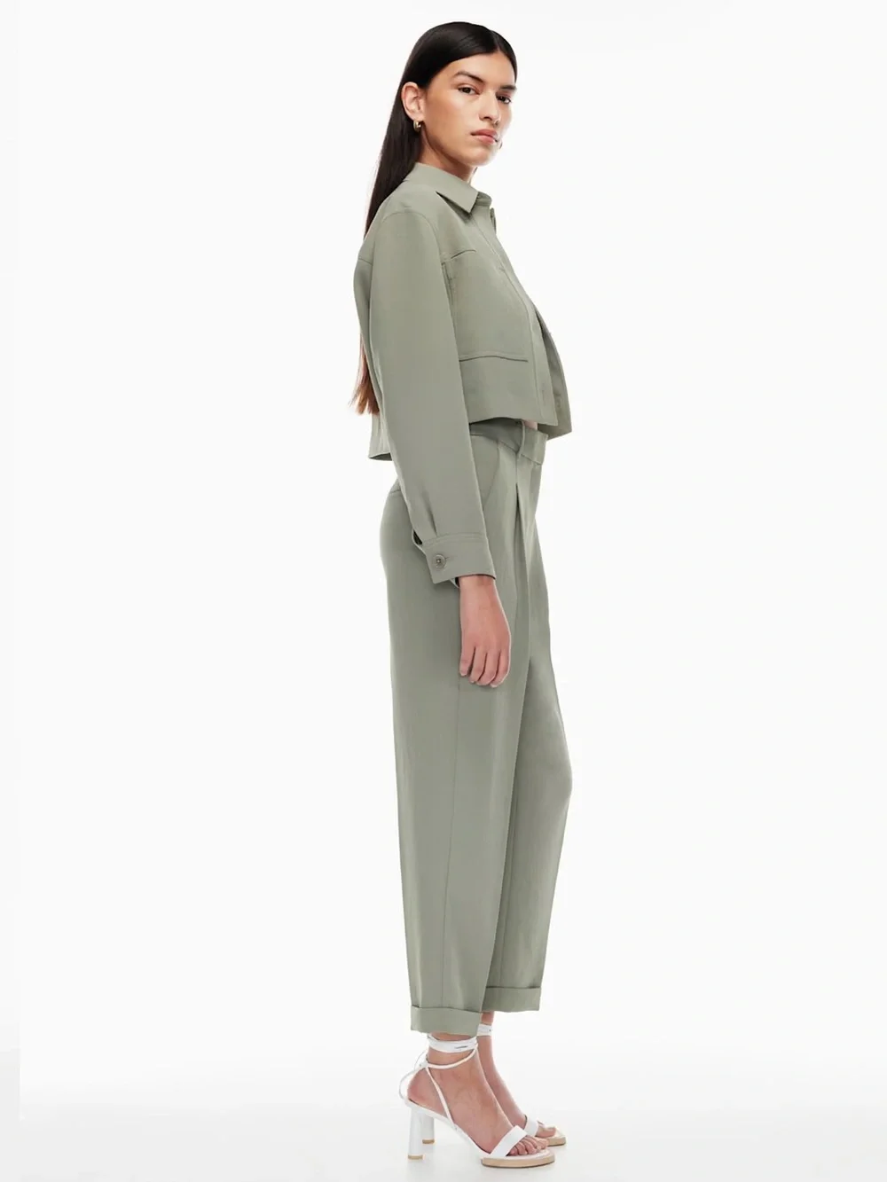 Aritzia Wilfred Dashwood Green Grey Pants - Picture 5 of 12